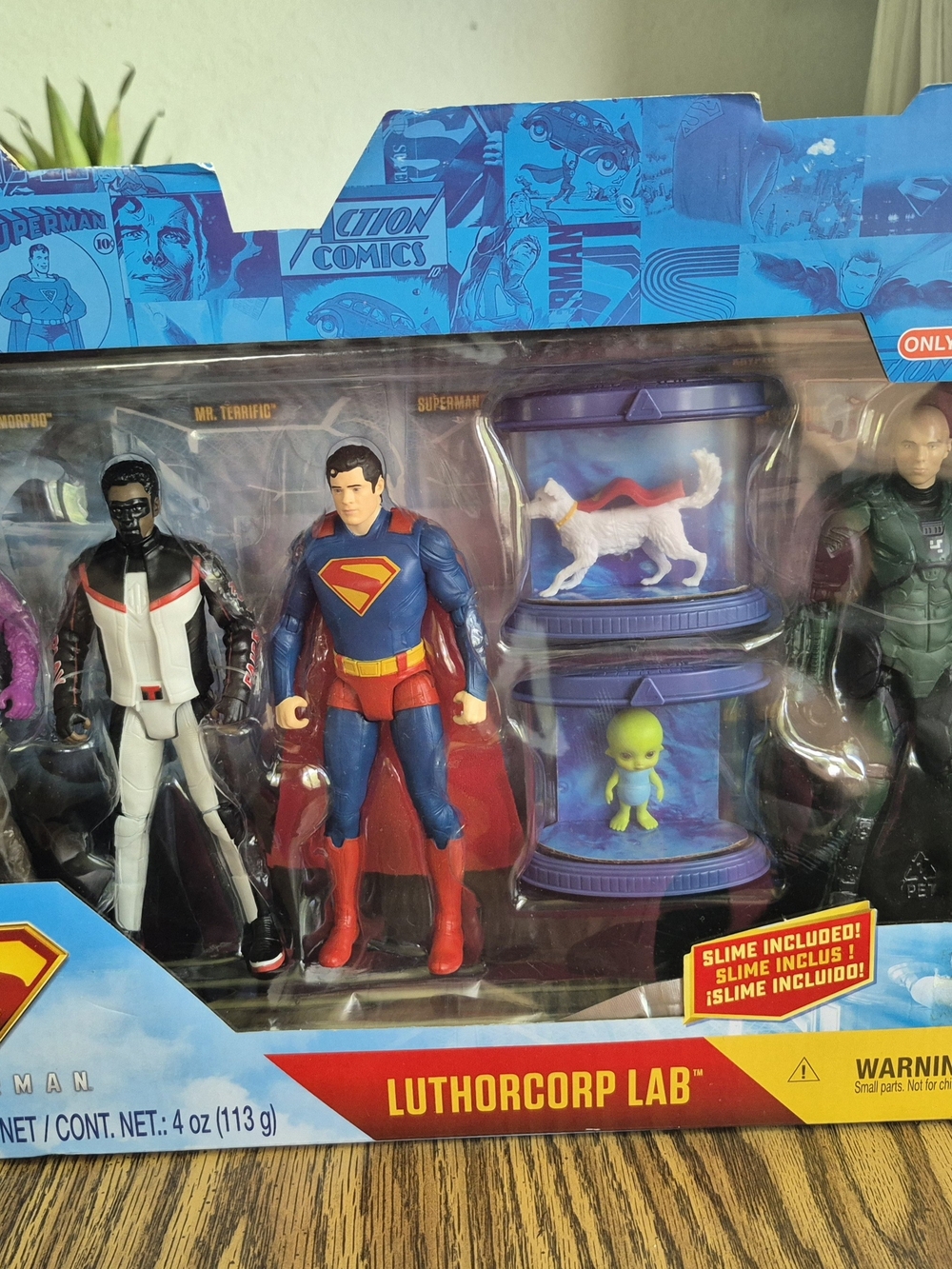 DC Comics LuthorCorp Lab Action Figure Set - Blue, Red, Purple